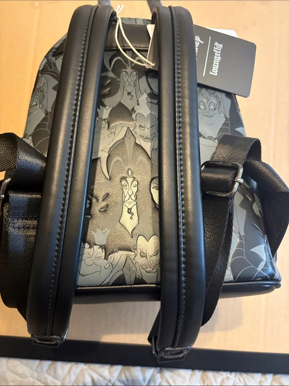 Loungefly Black & Gray Disney Villains Mini Backpack